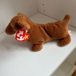 Ty Brown Dachshund Plush Dog Toy